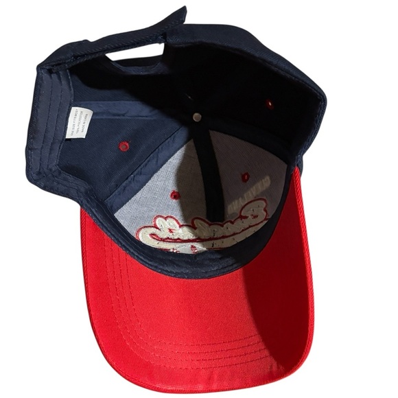 CLEVELAND OHIO BASEBALL HAT W/INDIANS COLORS NAVY W/RED BILL - Picture 3 of 4
